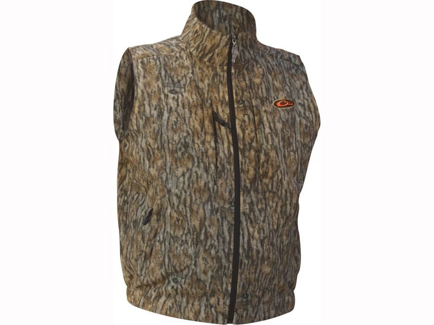Drake Men's NonTypical Windproof Silencer Fleece Vest Polyester Mossy