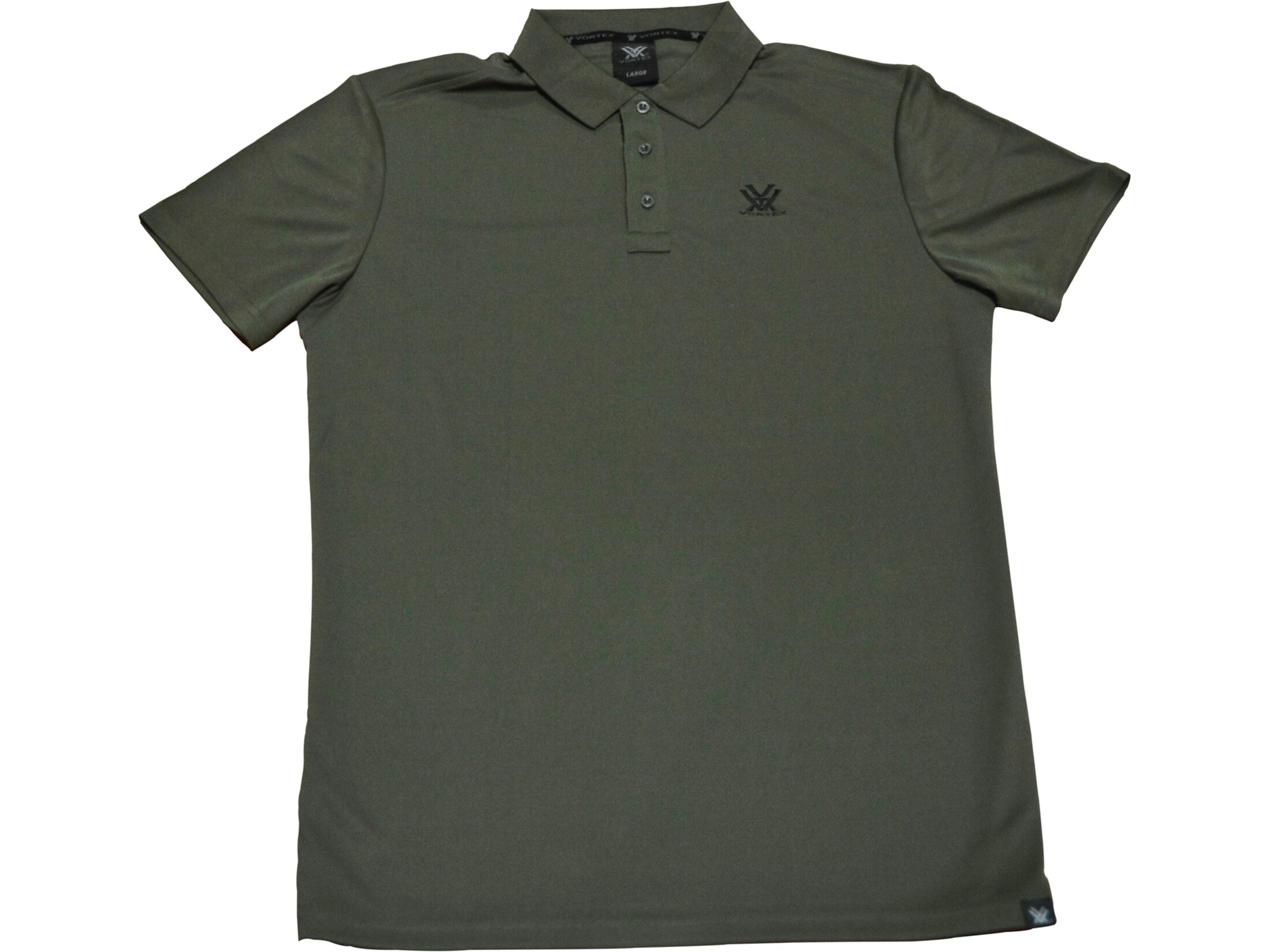 Vortex Optics Men's Tactical Polo Shirt Short Sleeve Polyester Olive