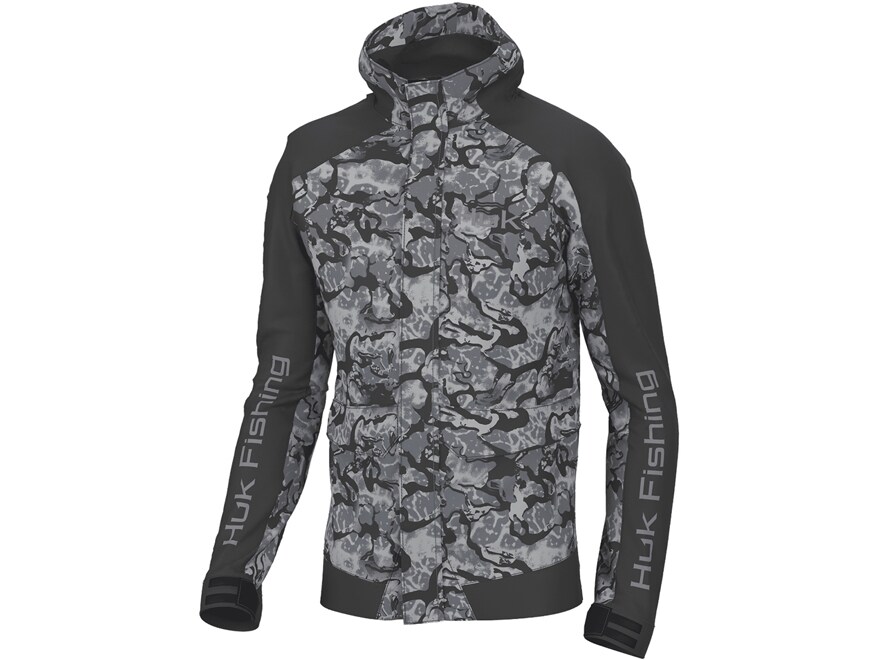 Huk Men's Tournament Inside Reef Rain Jacket Volcanic Ash 2XL