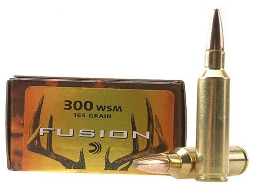 Federal Fusion Ammo 300 Winchester Short Mag (WSM) 165 Grain Bonded.