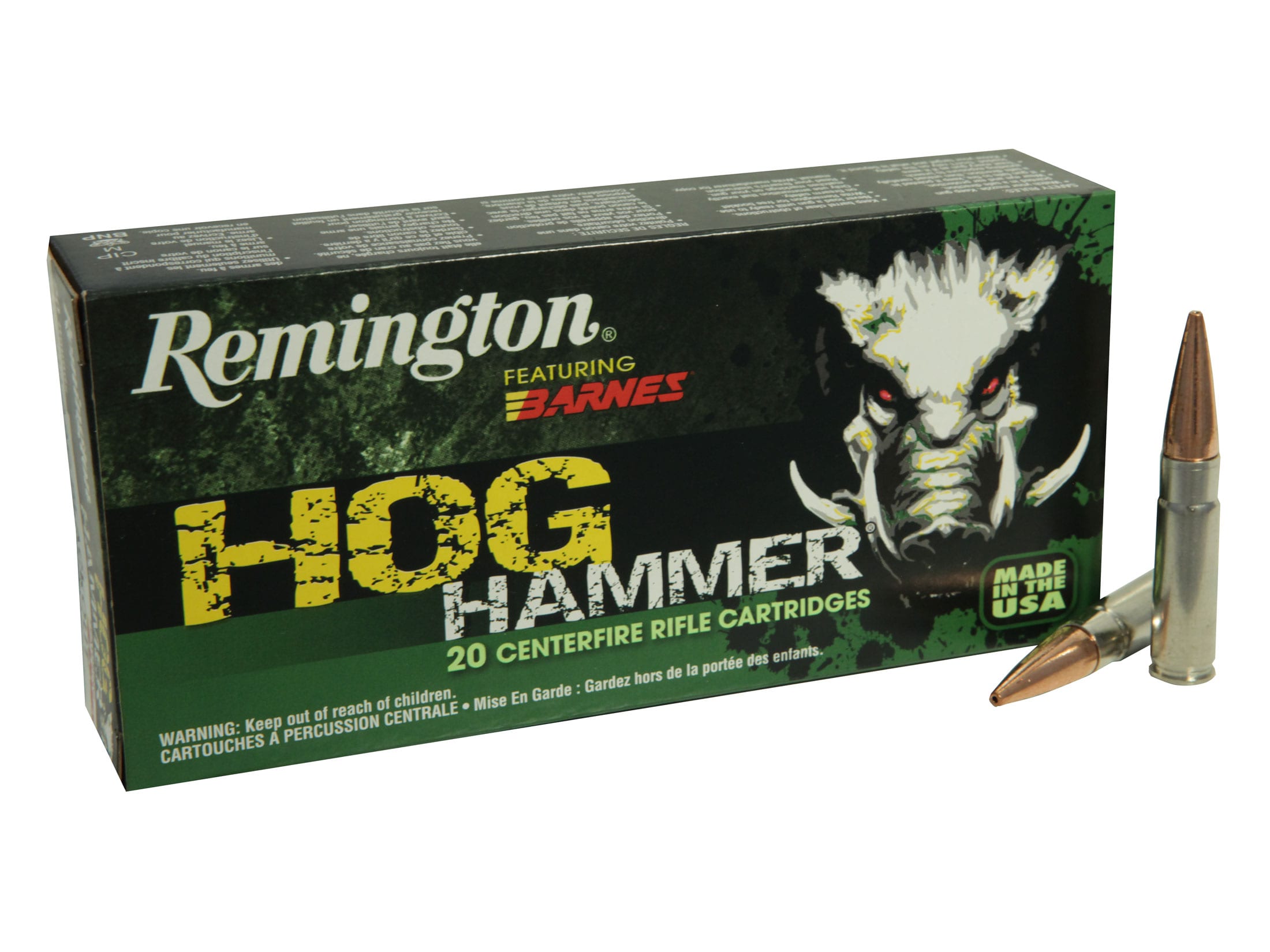 Remington Hog Hammer 300 Blackout Ammo 130 Grain Barnes TripleShock X
