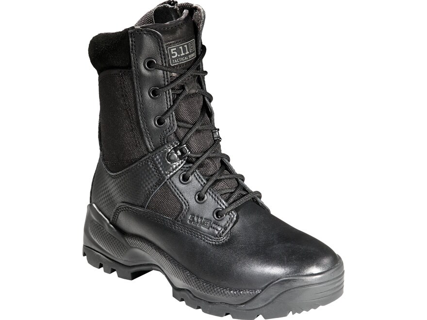 5.11 ATAC 8 Tactical Boots Leather Nylon Side Zip Black Women's 6.5 D
