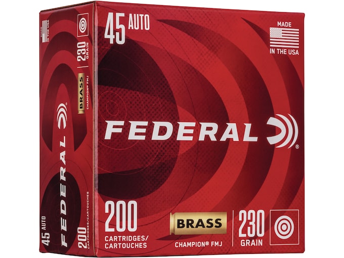 Federal Champion 45 ACP Ammo 230 Grain Full Metal Jacket Box of 200