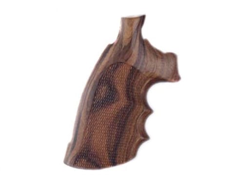 Hogue Fancy Hardwood Grips with Finger Grooves Colt Trooper Mark III Checkered