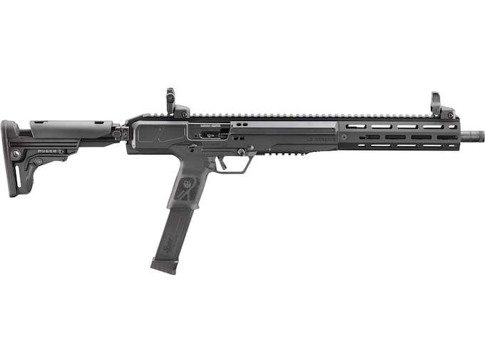 Ruger LC Carbine Semi Automatic Rifle 10mm Auto 16.25" Black Threaded Barrel Black Frame Black Folding Stock