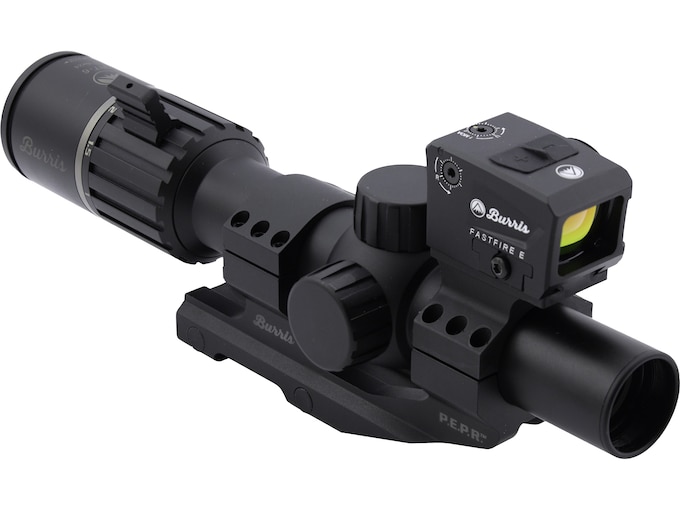 Burris RT6 Rifle Scope 30mm Tube 1-6x 24mm Illuminated Ballistic AR Reticle Matte Black with FastFire E Reflex Red Dot Sight Red