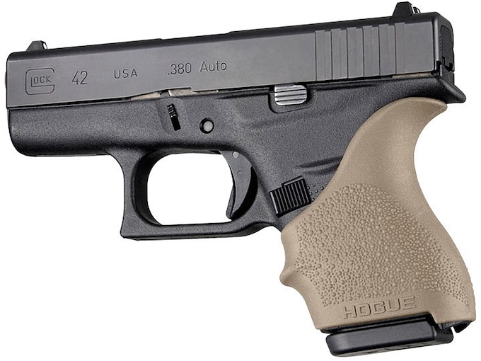 Hogue Handall Slip On Beavertail Grip Sleeve for Glock 42, 43 Rubber Flat Dark Earth