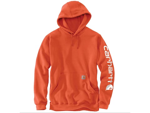 Carhartt Men's Midweight Signature Sleeve Logo Hooded Sweatshirt Cotton/Polyester