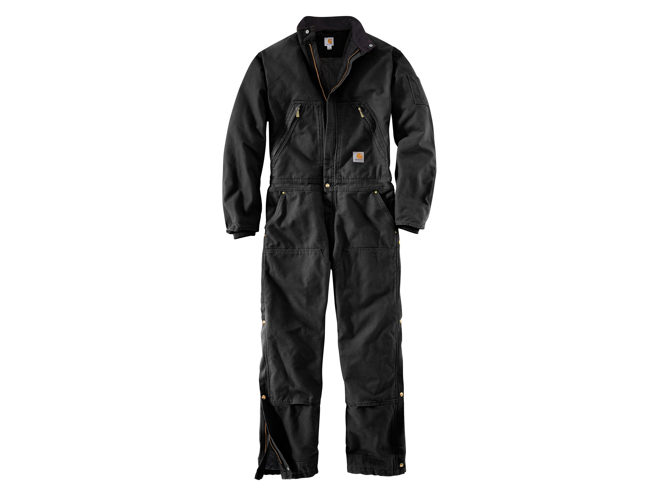 Carhartt Men's X01 Quilt Lined Insulated Duck Coveralls Cotton Black