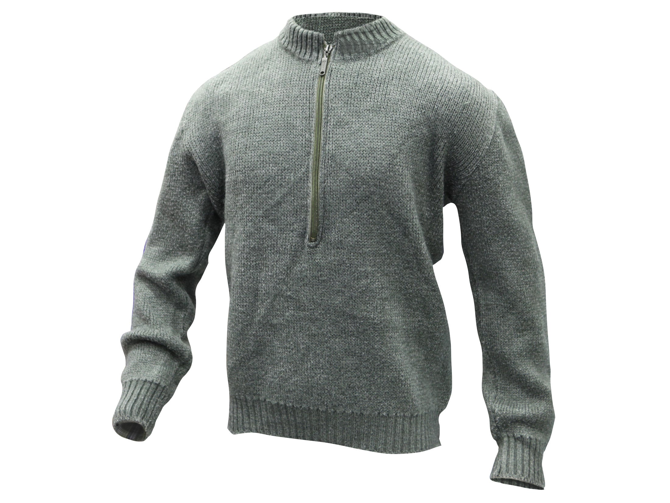 Military Surplus Swiss Sweater 1/4 Zip Grade 2 Wool XL