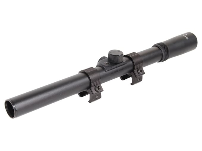 Barska Rimfire Rifle Scope 4x 15mm 30-30 Reticle Matte with 3/8" Dovetail Rings