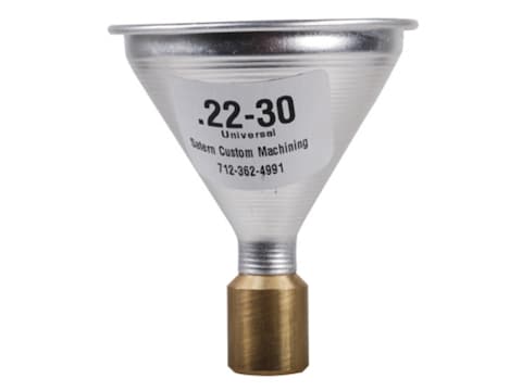 Satern Powder Funnel 22-30 Caliber Aluminum and Brass