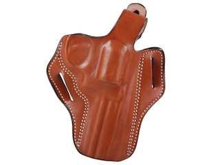 DeSantis Gunhide Thumb Break Scabbard Belt Holster Right Hand S&W L-Frame 4" Barrel Leather Tan