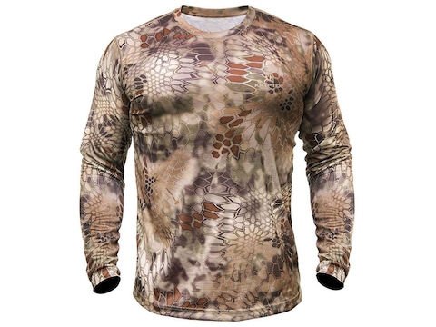 Kryptek Men's Hyperion Long Sleeve T-Shirt Polyester Typhon Camo XL
