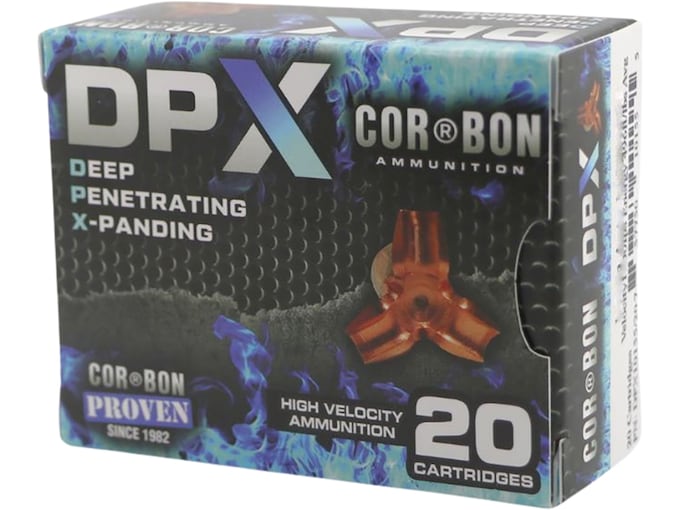 Corbon DPX 9mm Luger Ammo 95 Grain Solid Hollow Point Lead Free Box of 20