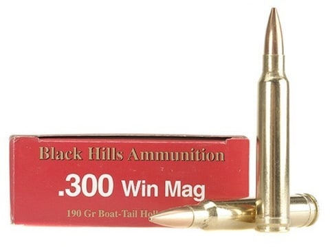 Black Hills Ammo 300 Winchester Mag 190 Grain Match Hollow Point Boat