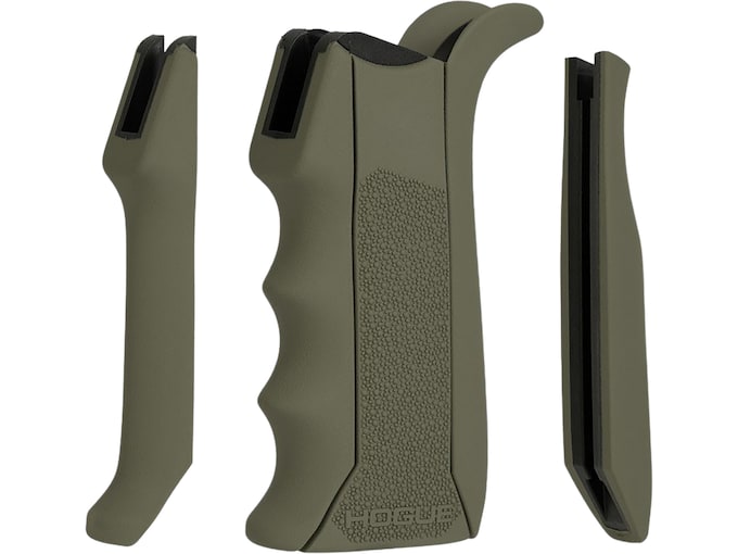 Hogue Modular Overmolded OD Green Rubber Pistol Grip Finger Grooves AR-15/M16
