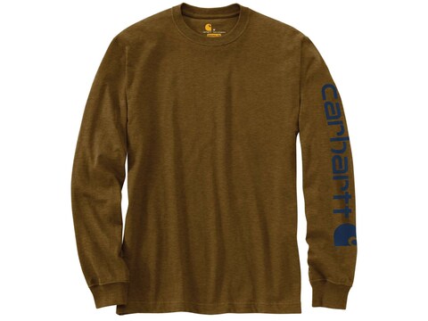 Carhartt Men's Signature Sleeve Logo Long Sleeve T-Shirt Cotton/Poly