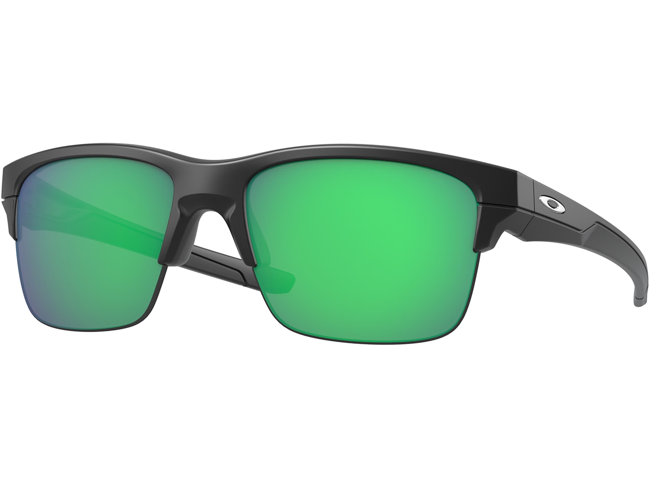 Oakley Thinlink Sunglasses Matte Black Frame/Jade Iridium Lens