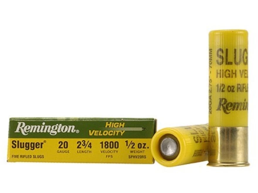 Remington Slugger 20 Ga Rifled Slug 2-3/4 1/2oz Box of 5