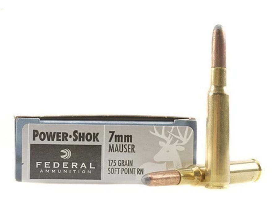 Federal Power-Shok 7x57mm Mauser (7mm Mauser) Ammo 175 Grain Jacketed