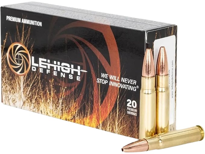 Lehigh Defense Controlled Chaos 358 Winchester Ammo 200 Grain Fragmenting Hollow Point Lead Free Box of 20