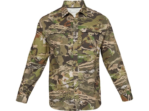 Under Armour Men's UA ArmourVent Camo No Fly Zone Button-Up Long Sleeve Shirt Polyester