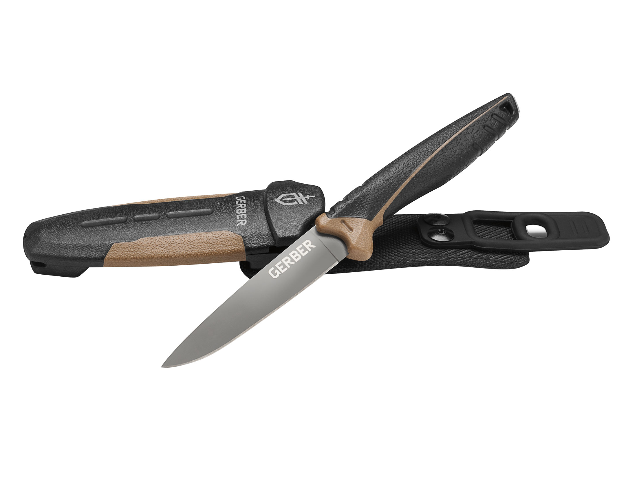 Gerber Myth Compact Fixed Blade Knife 3.25 Drop Point SS Blade Rubber