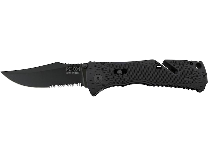SOG Trident Mini Assisted Opening Pocket Knife 3.15” Partially Serrated