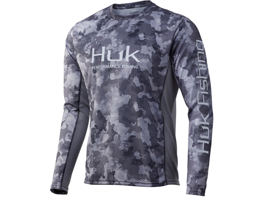 HUK Men's Icon X Long Sleeve Performance Fishing Shirt - UPF 50+, Moisture Wicking, I.C.E. Cooling