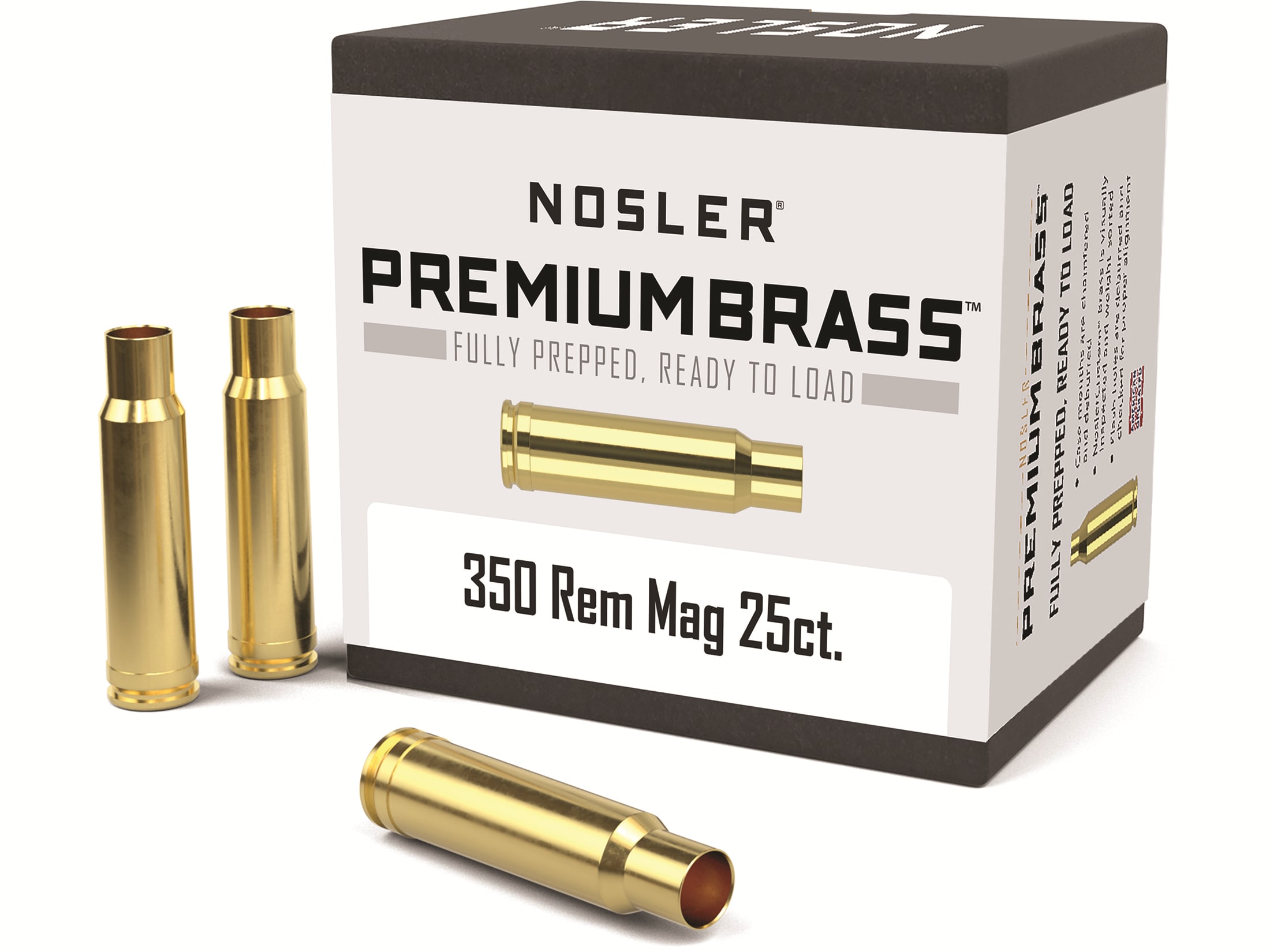 Nosler Custom 350 Remington Mag Brass Box of 25