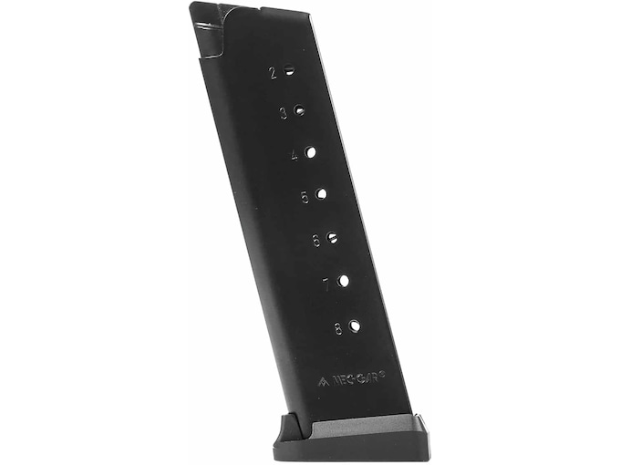 Mec-Gar Match Grade 1911 Government, Commander Magazine 45 ACP 8-Round Anti-Friction Black