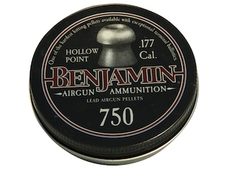 Benjamin Air Gun Pellets 177 Caliber 7.9 Grain Hollow Point Tin of 750