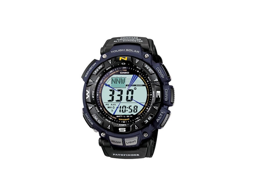 Casio Pathfinder Triple Sensor Solar Watch Cloth Band Blue