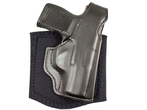 DeSantis Die Hard Ankle Holster For Smith & Wesson Shield - Right Hand, Black Leather