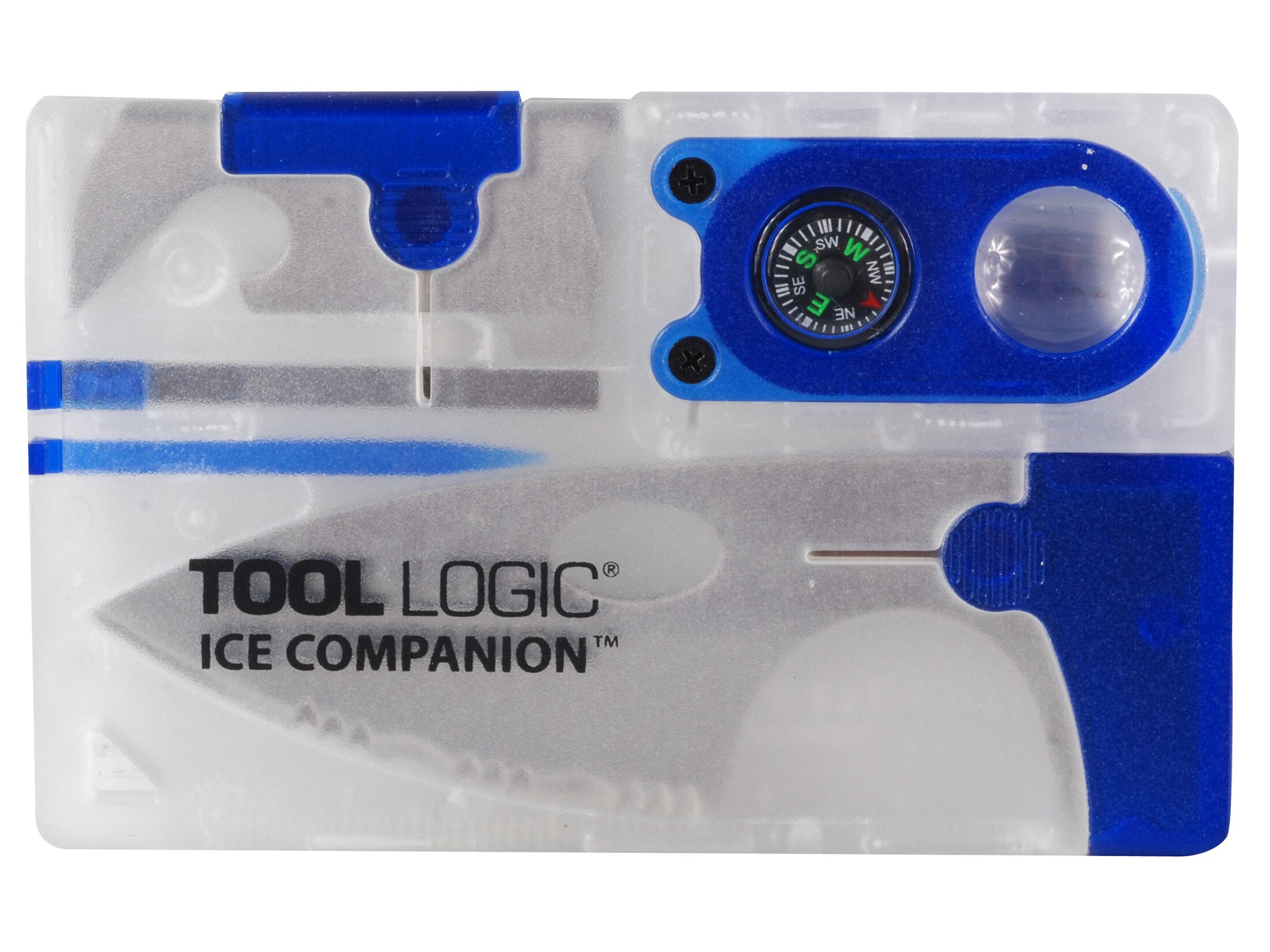 Tool Logic ICE Companion MultiTool ABS Polymer Clear/Blue Lens