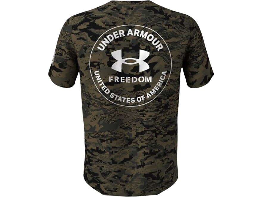 Under Armour Tactical Men's UA Freedom Camo T-Shirt Marine OD Green XL