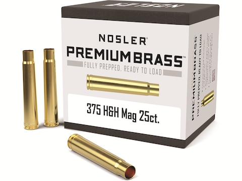 Nosler Custom Brass 375 H&H Magnum Box of 25