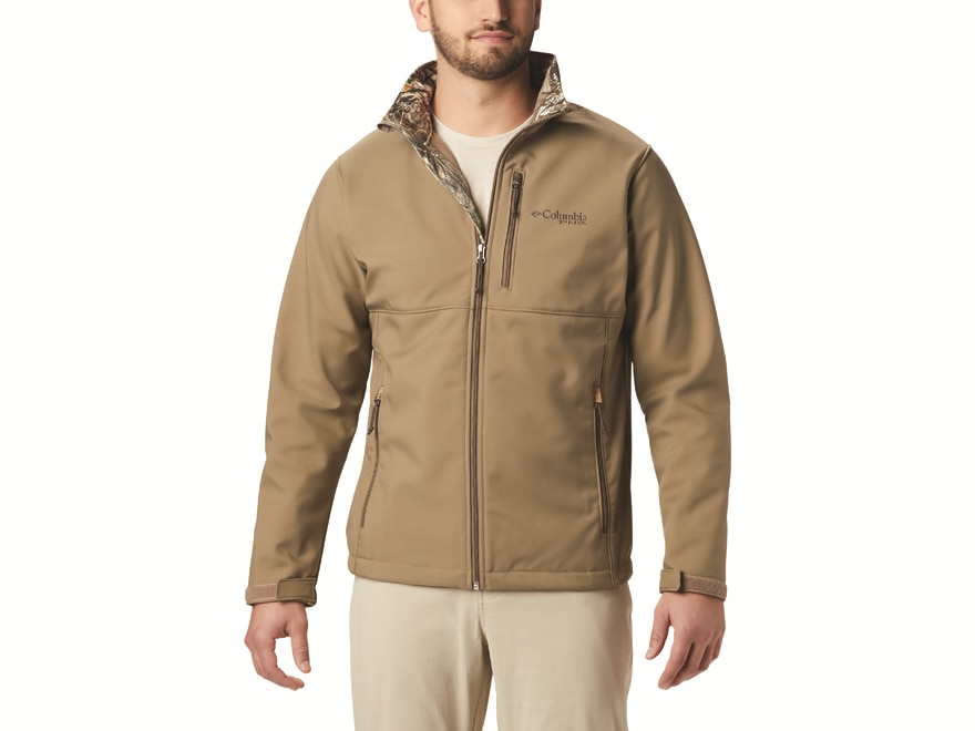 Columbia Men's PHG Ascender Softshell Jacket Flax/Realtree EDGE 2XL