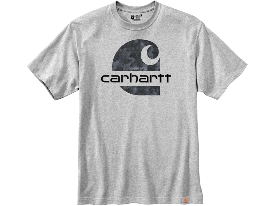 Carhartt Men's Block Graphic Short Sleeve T-Shirt Coastal Heather 2XL
