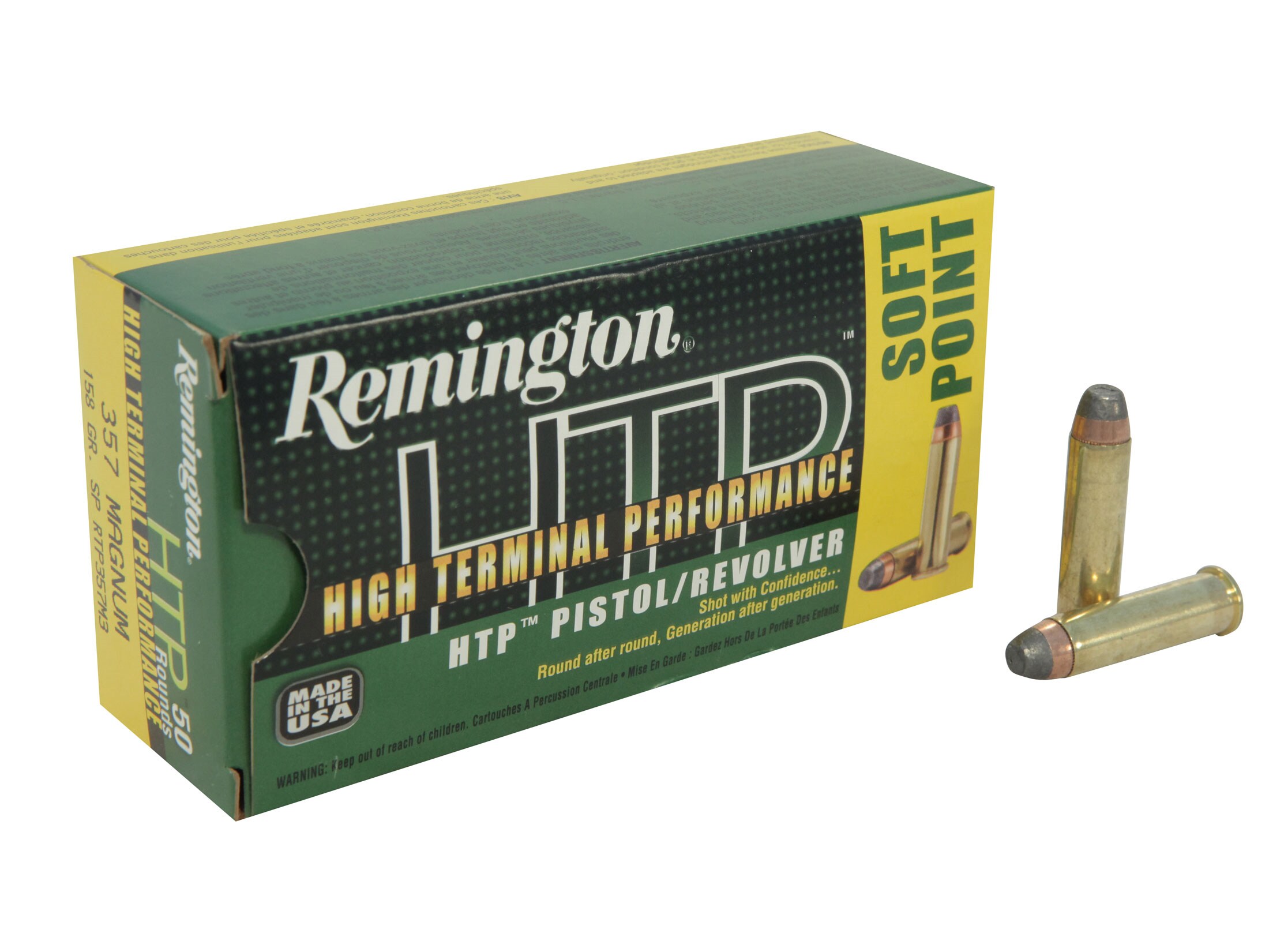 Remington High Terminal Performance (HTP) 357 Mag Ammo 158 Grain