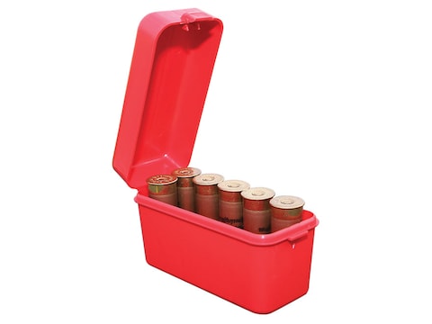 MTM Flip-Top Shotshell Box 12 Gauge 2-3/4", 3" 10-Round Plastic Red