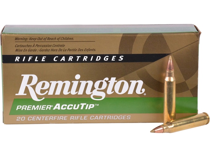 Remington Premier Varmint 223 Remington Ammo 50 Grain Remington AccuTip Polymer Tip Case of 200 (10 Boxes of 20)