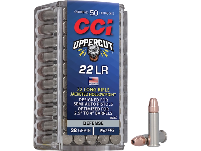 CCI Uppercut 22LR Ammo 32 Grain Jacketed Hollow Point Box of 500 (10 Boxes of 50)
