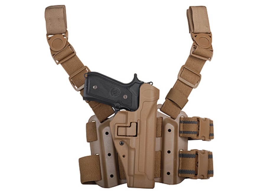 BLACKHAWK! Serpa Level 2 Tactical Thigh Holster Right Hand Beretta 92