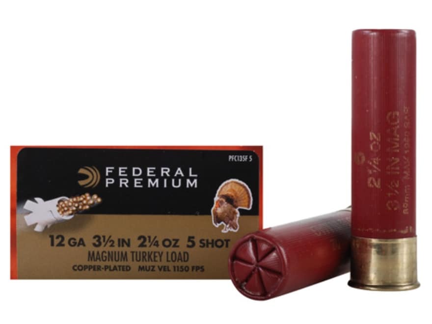 Turkey Rounds Federal Premium Mag-Shok Turkey 12 Ga Ammo 3-1/2 #5 Copper Plated Lead