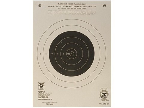 Hoppe's Single Bull Target 50 Yard Rifle Package of 20