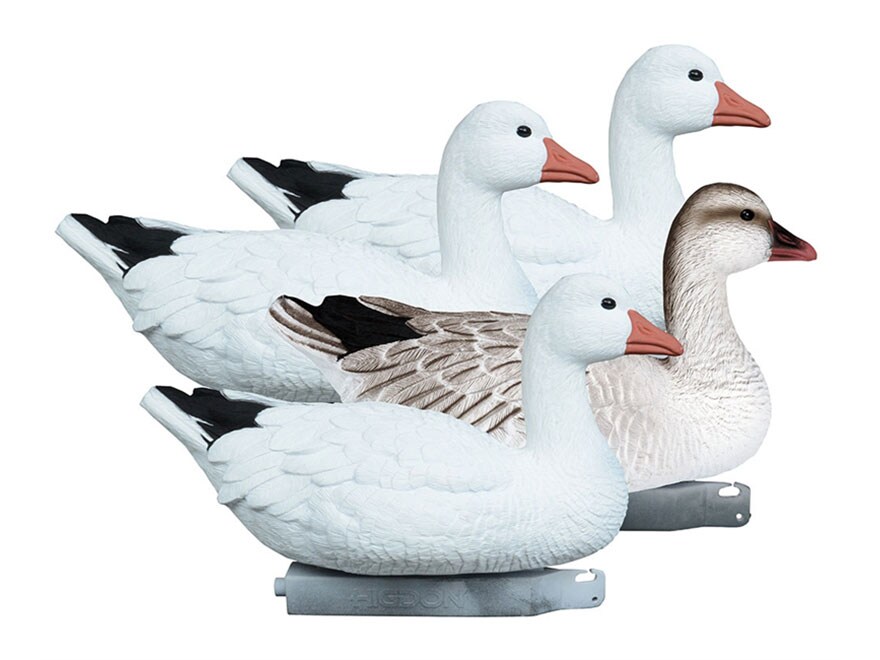 Higdon full size foam filled floater snow goose decoy polymer 4pk