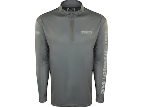 Drake Men's Performance Fishing Mesh Back 1/4 Zip Long Sleeve Polyester