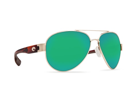 Costa Del Mar South Point Polarized Sunglasses Gold Frame/Green Mirror Lens